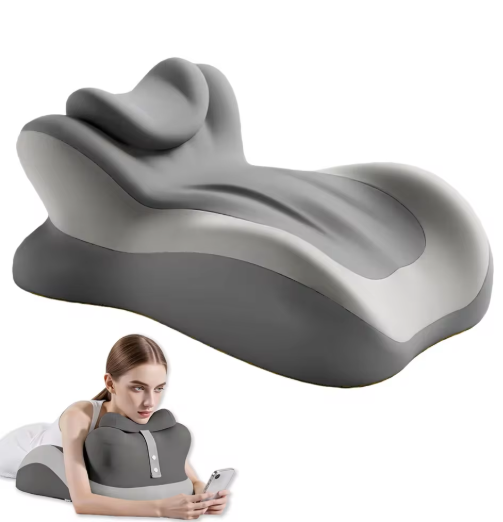 Multifunctional Memory Foam Prone Reading Pillow With Removable Headrest And Arm Support For Bed — view 1